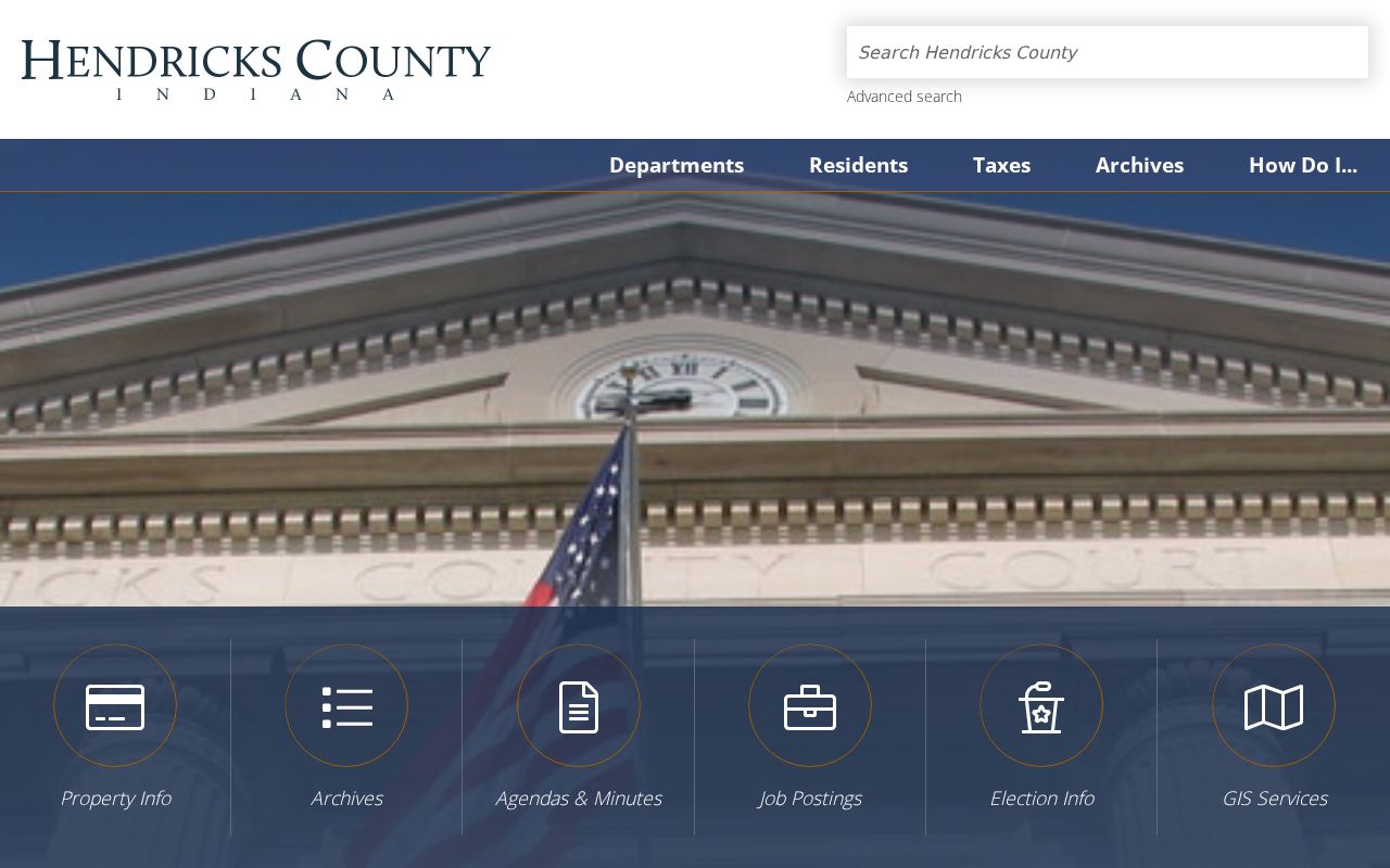 Official Hendricks County Sheriff path for warrant records